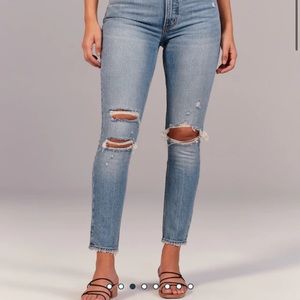 Abcrombie and Fitch Curve Love High Waisted Jean